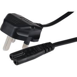 Maplin power lead iec c7 fig 8 2 plug to uk 3 plug