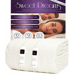 Sweet Dreams Electric Super Fleece Heated Blankets White