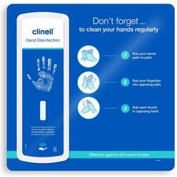 Clinell Touch Free Hand Sanitiser, Wall Mounted Dispenser Kit