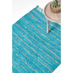 Homescapes Glitter Rug Gold, Turquoise, Blue