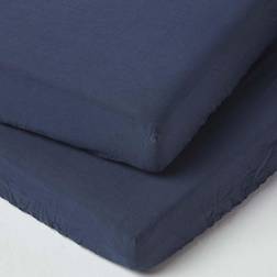 Homescapes Linen Cot Bed Fitted Sheets 70 2