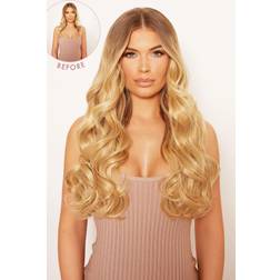 Lullabellz Thick 20" 1 Piece Curly Clip In Extensions Golden Blonde