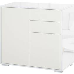 Homcom High Gloss Push-Open with 2 Drawer, 2 Office Storage Cabinet