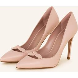 Ted Baker Womens Dusky-pink Teliah Bow-embellished Leather Courts Eur Women