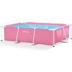 Intex Pink Rectangular Frame Above Ground Pool 2.2x1.5x0.6m