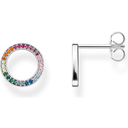 Thomas Sabo Silver Rainbow Circle Stud Earrings