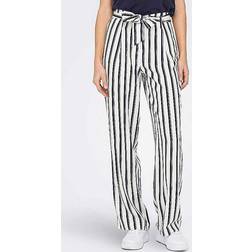 Only Striped Wide Leg Trousers with High Waist