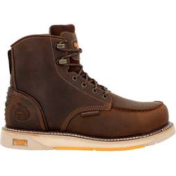 Georgia Georgia Boots Amp LT Wedge Comp Moc Toe Brown