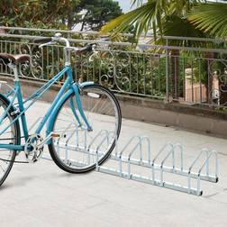 Homcom Bike Parking Rack Silver 160cm