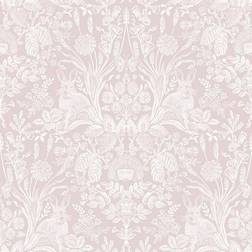 Holden Decor woodland damask wallpaper dusky pink 90161