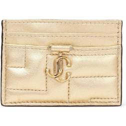 Jimmy Choo Gold/light Gold Umika Avenue Logo-embellished Leather Card Holder 1SIZE