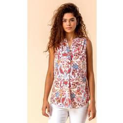 Roman Paisley Floral Print Sleeveless Top