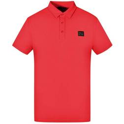 Cavalli Class Patch Logo Bordeaux Polo Shirt