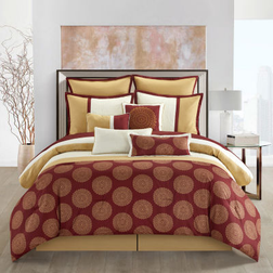 Stratford Park Cassius Bed Linen Red (228.6x228.6cm)