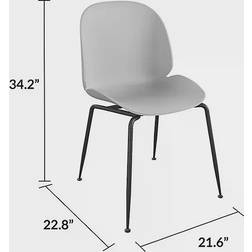 CosmoLiving by Cosmopolitan Aria Resin Kitchen Chair