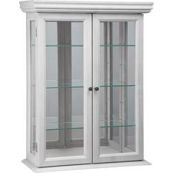 Design Toscano Country White Hardwood Curio Storage Cabinet