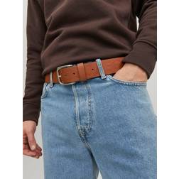 Jack & Jones Herren JACPORTO Jeans Leather Belt LN Gürtel, Cognac