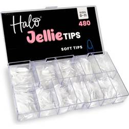 Halo by Pure Nails Gel Nails Jellie Tips Soft Gel Nail Tips Almond Pieces