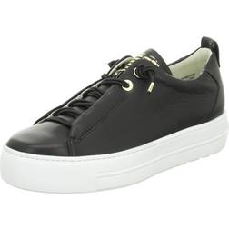 Paul Green Women's Emely Womens Trainers 022 Black/ Gold Lea