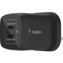 Belkin BoostCharge Pro 65W Dual USB-C Wall Charger Black