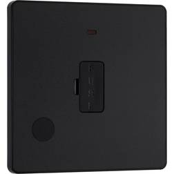 BG Evolve Matt Black 13A Unswitched Fused Connection Unit with Power Led Indicator & Flex Outlet