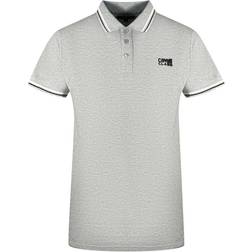 Cavalli Class Twinned Tipped Collar Grey Polo Shirt