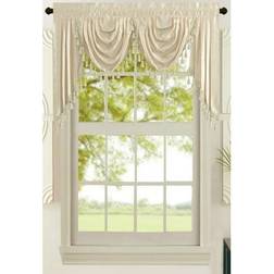 All American Collection New Attached Silk Double Waterfall Valance Tails