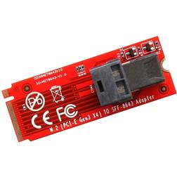 Syba SI-ADA40121 M.2 M-Key NVMe Adapter Model Red