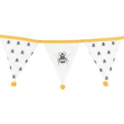 Something Different White Alternating Bee Print Bunting