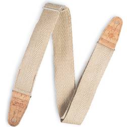 Levy's Leathers 2'' Natural Hemp Webbing Strap, Natural w/ Cork Ends
