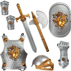 Dress Up America knight armor set for kids medieval shield and helmet