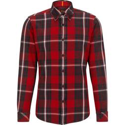 Hugo Boss Hugo Rickert Chequered Shirt Red