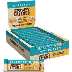 Myprotein Crispy Layered Bar White Chocolate Peanut 58g 12 pcs
