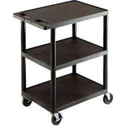 GPC 3 Shelf Service Trolley Black