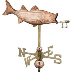 Good Directions Cottage Bass with Lure Copper Weathervane