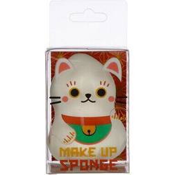 Puckator Cutiemals Makeup Sponge White Lucky Cat Maneki Neko