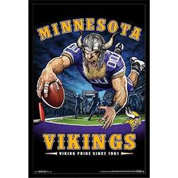 Trends International Minnesota Vikings 24.25'' x 35.75'' Framed Mascot Endzone Poster