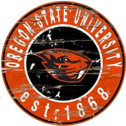 Fan Creations "Oregon State Beavers 23.5" Distressed Round Sign"