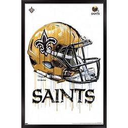 Trends International New Orleans Saints 24.25'' x 35.75'' Framed Helmet Poster