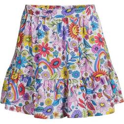 Lands' End Girls Tiered Skort - Pink Rainbow Unicorn (526503AK6)