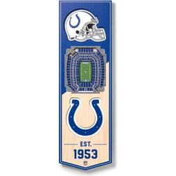 YouTheFan Indianapolis Colts 6'' x 19'' 3D StadiumView Banner