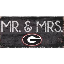 Fan Creations Georgia Bulldogs 6'' x 12'' Mr. & Mrs. Sign