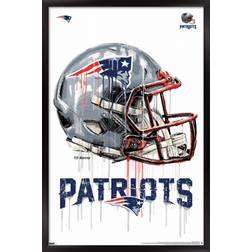 Trends International New England Patriots 24.25'' x 35.75'' Framed Helmet Poster