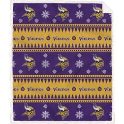 Pegasus Minnesota Vikings 60'' x 70'' Holiday Gift Wrap Sherpa Flannel Fleece Blanket