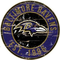 Fan Creations "Baltimore Ravens 23.5" Distressed Round Sign"