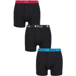 Pringle Men's Pack Underwear Button Fly Boxer Short Black