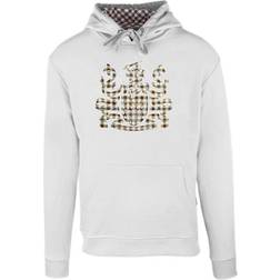 Aquascutum Check Aldis Crest Hoodie - White