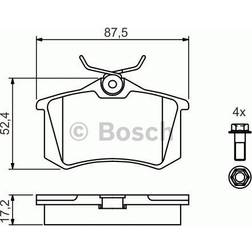 Bosch Bakre bromsbeläggssats 3165143660010