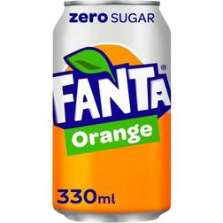 Fanta Zero Orange Soft Drink Can 330ml Ref