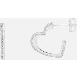 Estella Bartlett Silver-Plated Open Heart Hoop